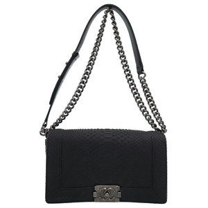 Chanel Boy Chain Shoulder Bag Black
